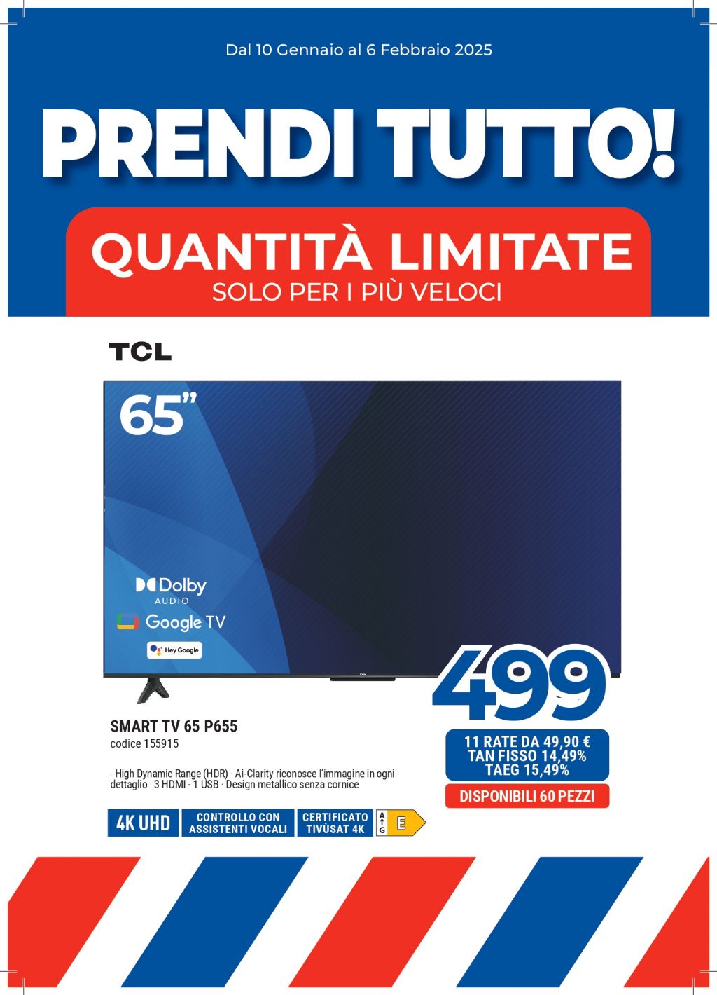 TV TCL 65'' P655